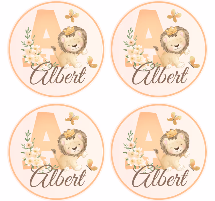 Podtácka na mieru s hravým dizajnom leva - Tenstickers