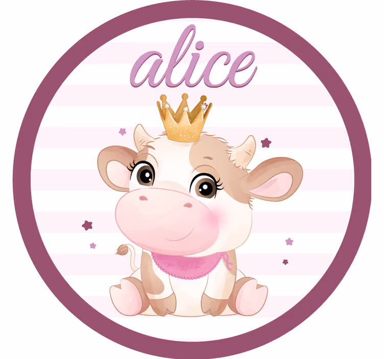 Podtácka na mieru roztomilá kravička - Tenstickers