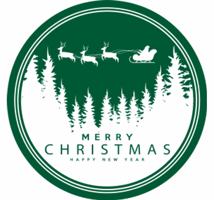 Vianočná tácka so scénou santa na saniach - Tenstickers