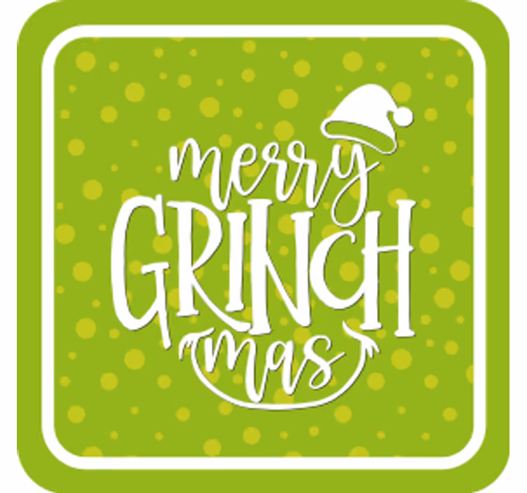 Vianočná tácka veselé grinchmas prianie - Tenstickers