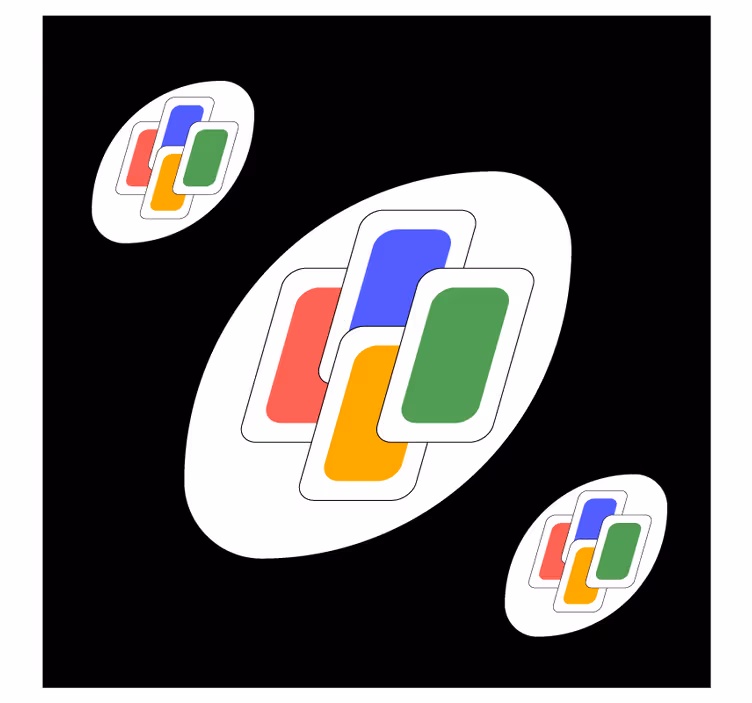 Zábavná podtácka farebné prekryté tvary - Tenstickers