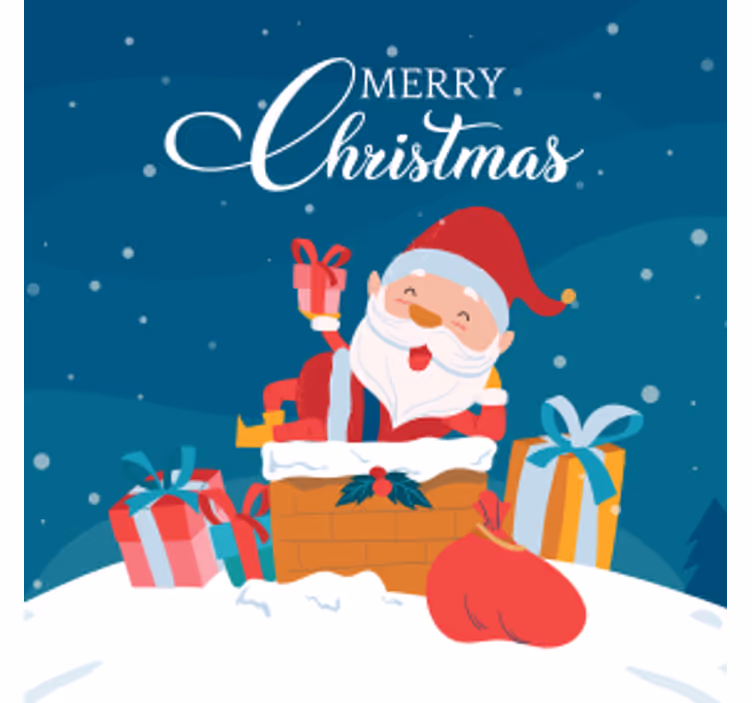 Vianočná tácka so santa clausom a darčekmi - Tenstickers