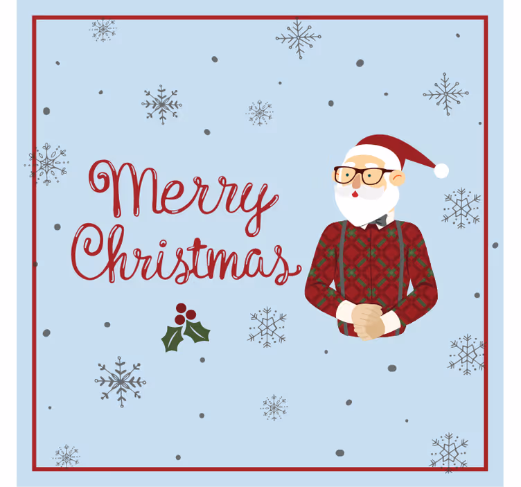 Vianočná tácka santa so snehovými vločkami - Tenstickers