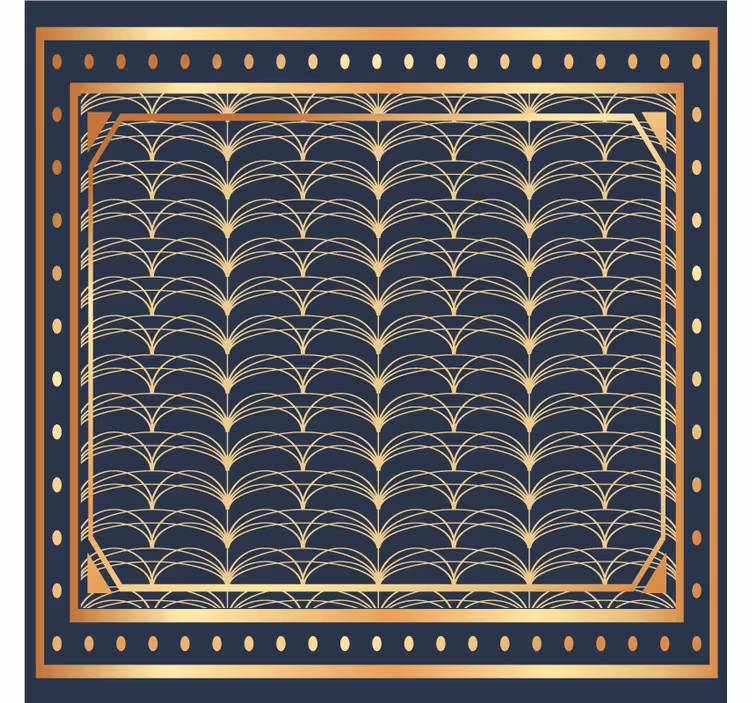 „moderná tácka s kovovým vzorom v štýle art deco - Tenstickers