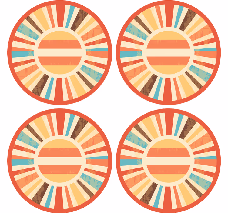 Farebné retro horské lúče slnečných lúčov - Tenstickers