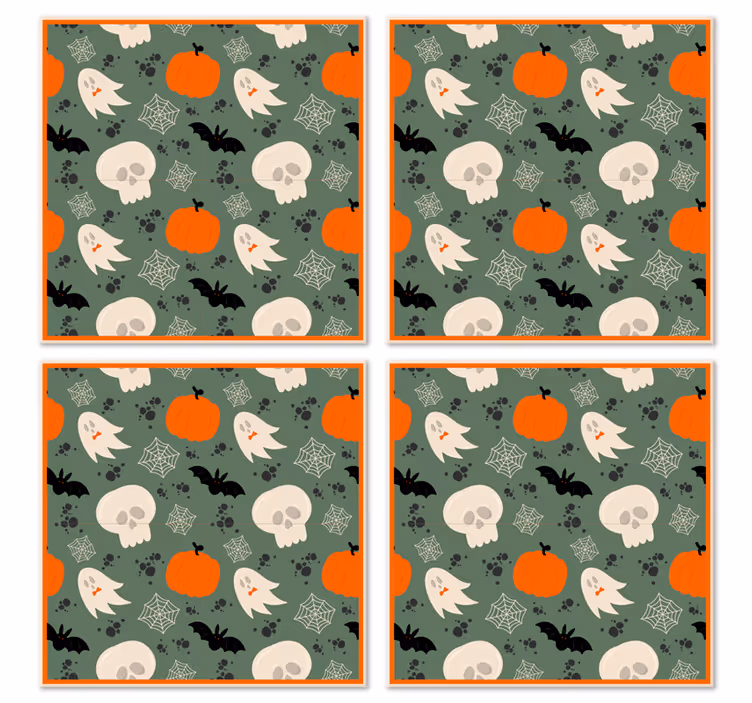 Tekvica, duchovia a pavúky halloweenská dráha - Tenstickers