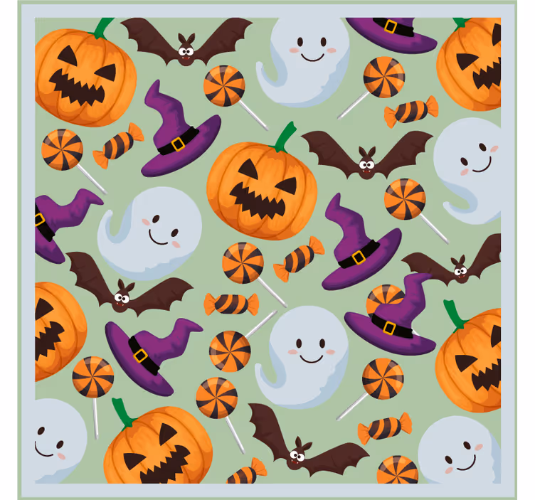 Podtácka halloween s motívom tekvíc a duchov - Tenstickers