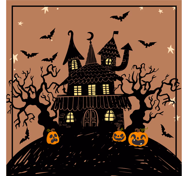 Strašidelný dom s netopierou halloweenskou dráhou - Tenstickers
