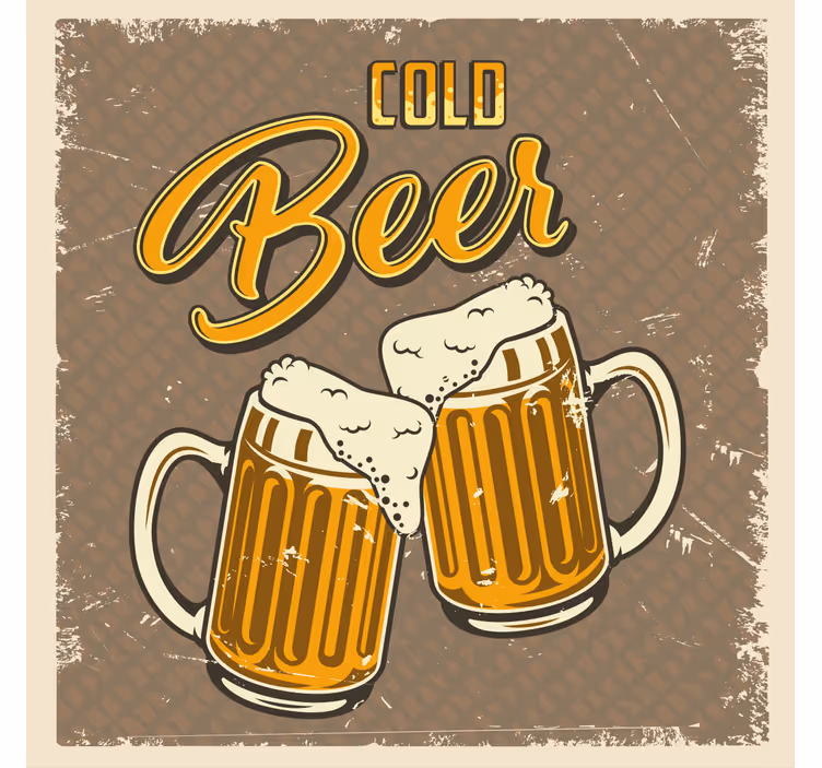 Pivná tácka s penovými pivnými hrnčekmi - Tenstickers