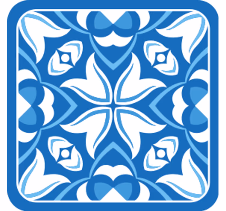 Podtácka modrý kvetinový vzor - Tenstickers
