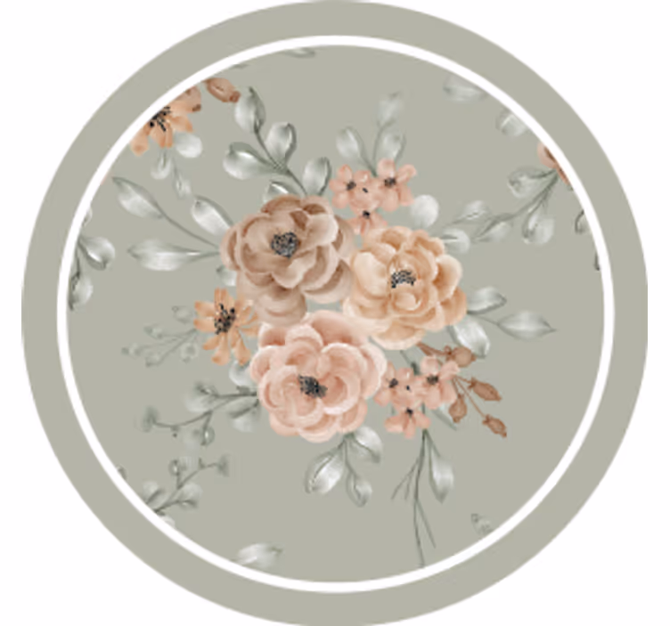 Moderná podtácka s kvetinovým elegantným motívom - Tenstickers
