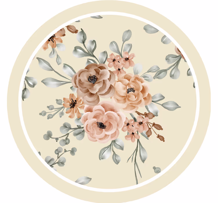 Podtácka vintage kvetinový elegantný vzor - Tenstickers