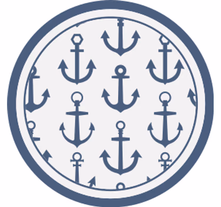 Podtácka s námorným motívom kotvy - Tenstickers