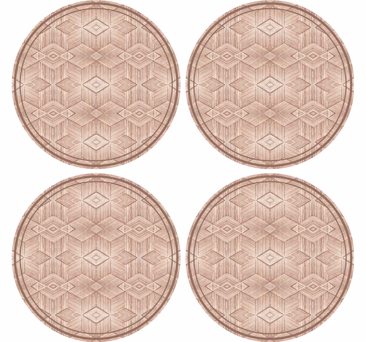 Podtácka s geometrickým vzorom a kruhovým povrchom - Tenstickers