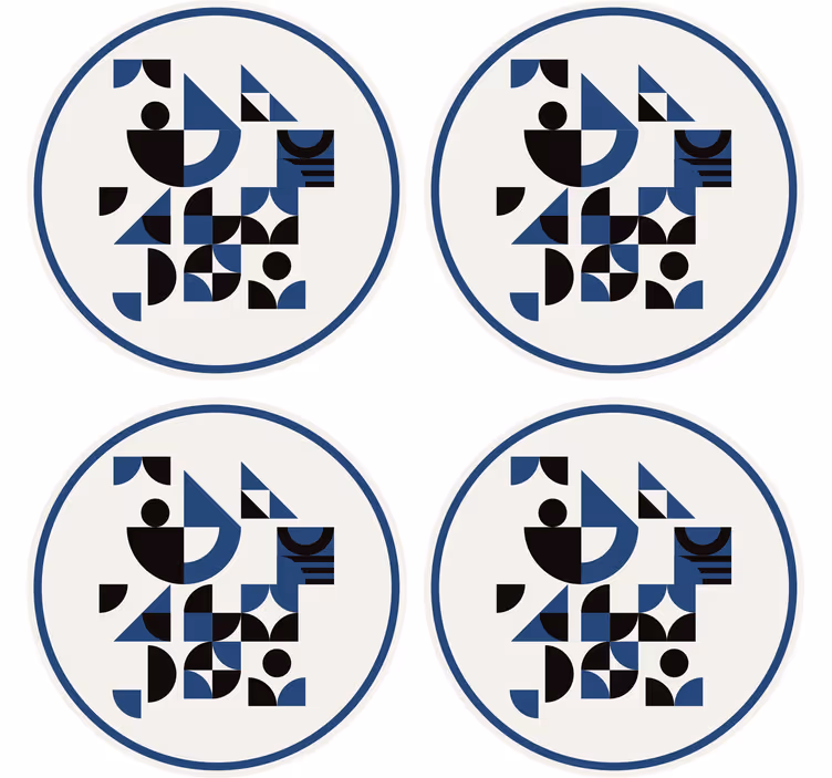 Moderná podtácka s geometrickým usporiadaním - Tenstickers