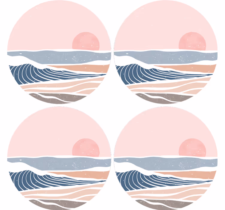 Podtácka jemné vlny a Úsvit - Tenstickers