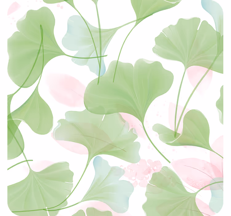 Glamour akvarel ginko listy moderná tácka - Tenstickers