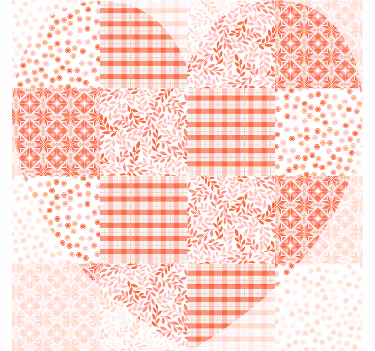 Vianočná tácka s vzorom srdca patchwork - Tenstickers