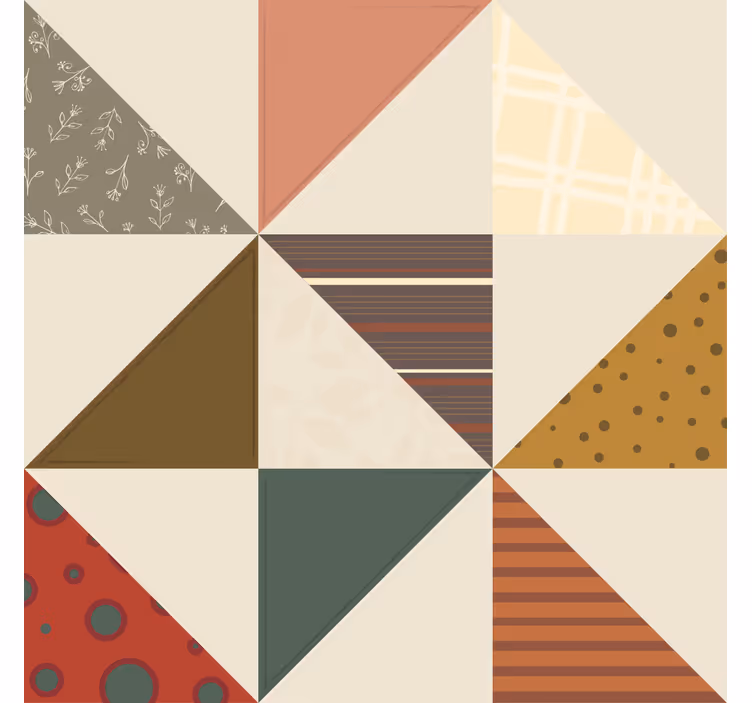 Podtácka s geometrickými farebnými segmentmi - Tenstickers