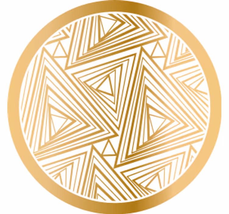 Podtácka s geometrickým vzorom trojuholníkov - Tenstickers