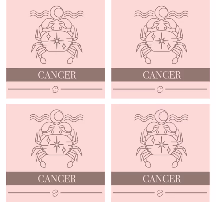 Podtácka na mieru rak zodiac symbol - Tenstickers