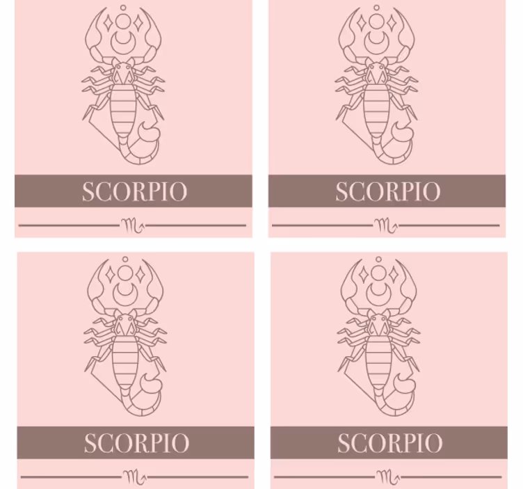 Podtácka na mieru astrologický symbol Škorpióna - Tenstickers