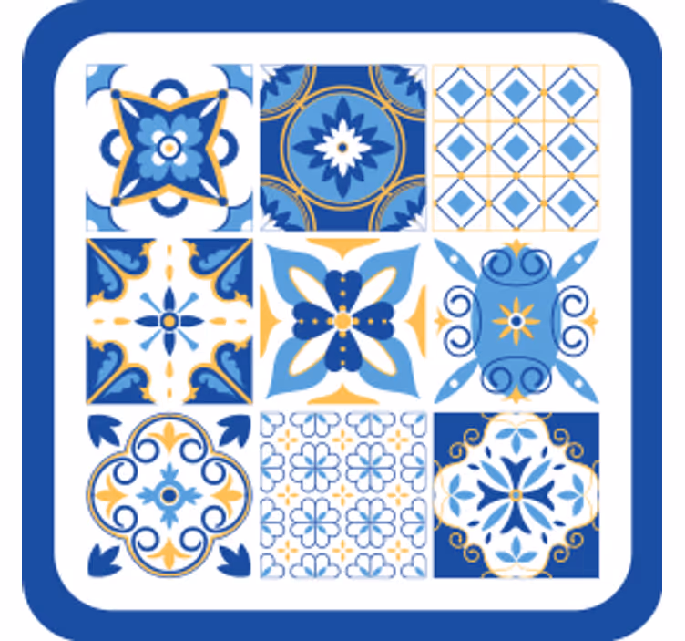 Podtácka geometrické modré vzory - Tenstickers