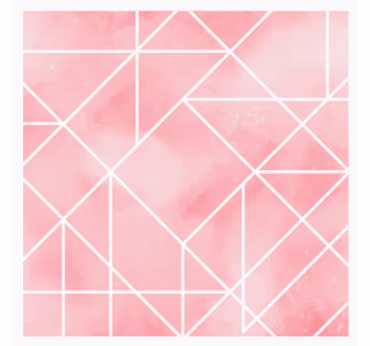 Podtácka s geometrickým ružovým vzorom - Tenstickers