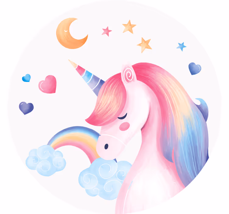 Zábavná podtácka s rozprávkovým jednorožcom - Tenstickers