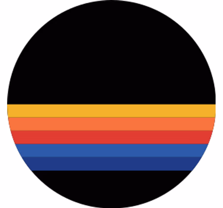 Podtácka farebný pruhovaný kruhový vzor - Tenstickers