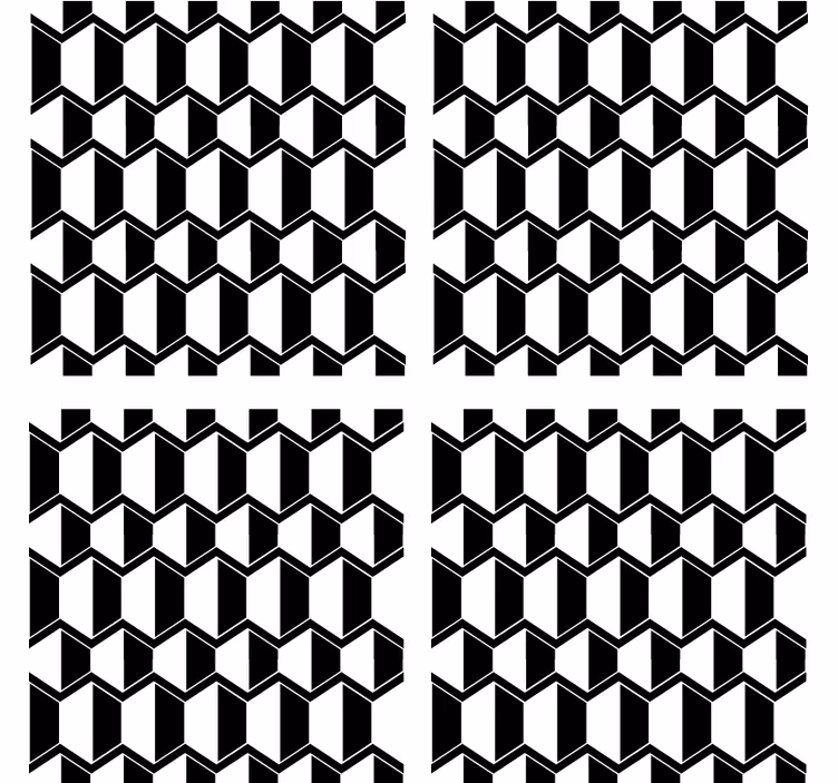 Podtácka s geometrickým čierno-bielym motívom - Tenstickers