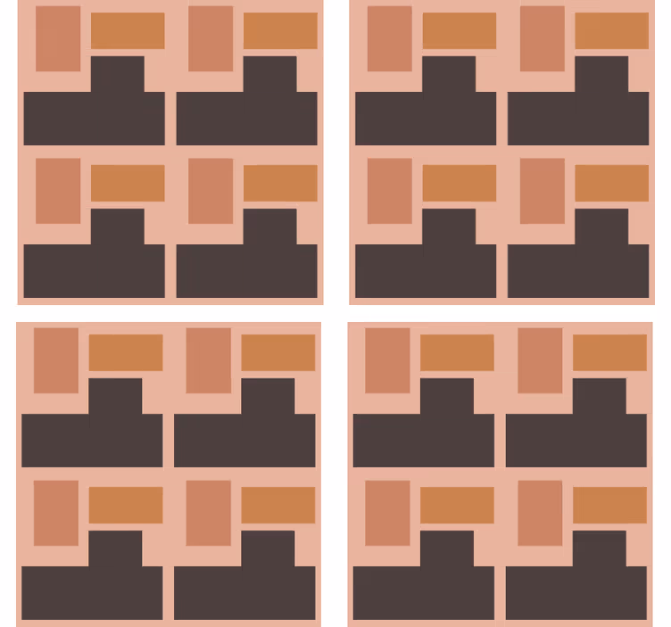 Podtácka geometrické blokové usporiadanie - Tenstickers