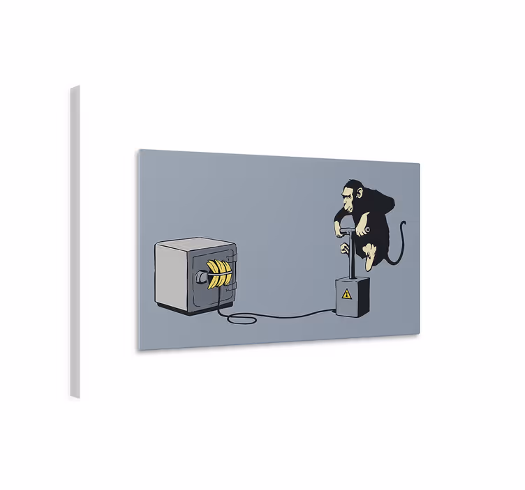 umelecký obraz opičí detonátor - Tenstickers