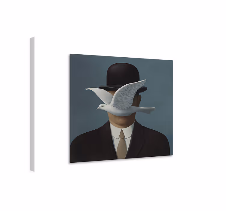 umelecký obraz muž v buřinke - Tenstickers