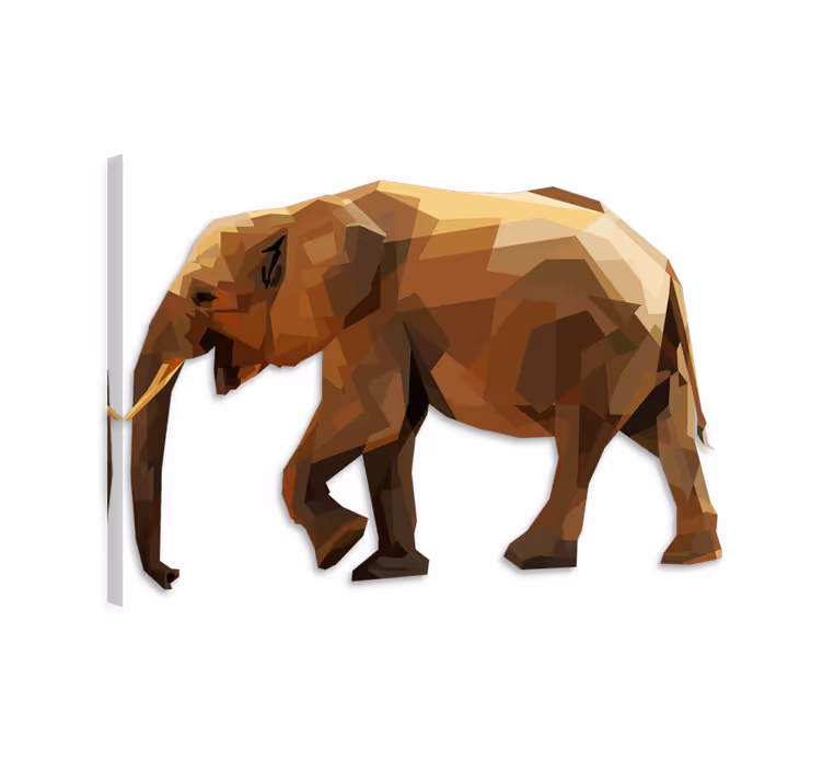Obraz slon geometrický ázijský slon - Tenstickers