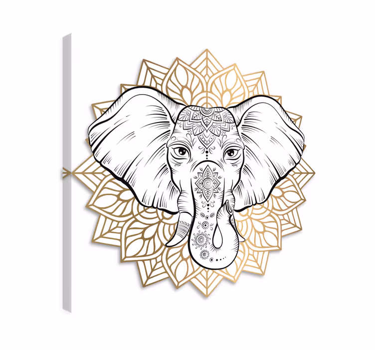 Obraz slon mandala s motívom slona - Tenstickers