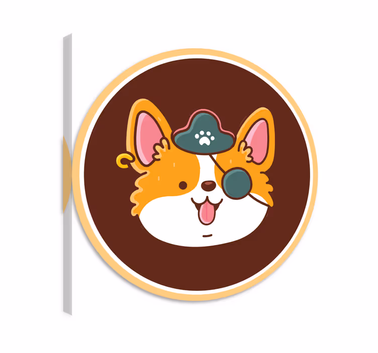 Obraz mačky so psom s páskou na oku - Tenstickers
