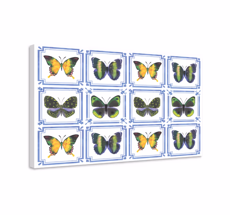 Obraz motýle farebné motýlie dlaždice - Tenstickers