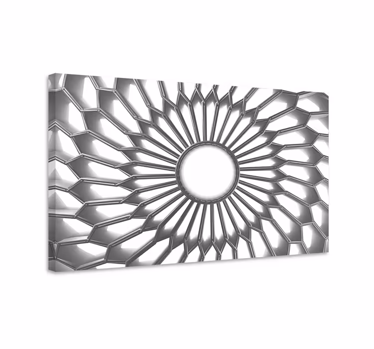 Mandala biely diamant 3d moderné plátno umenie - Tenstickers