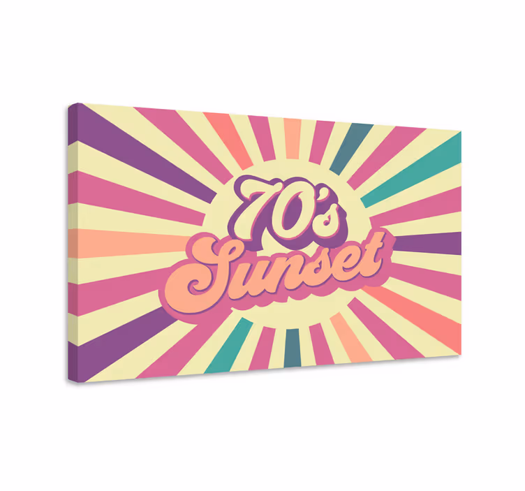 Geometrické slnečné obrazy na plátne zo 70. Rokov - Tenstickers