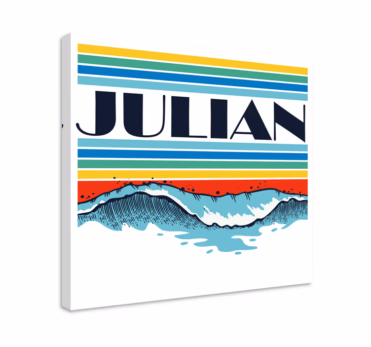 Retro vlny personalizované plátno - Tenstickers