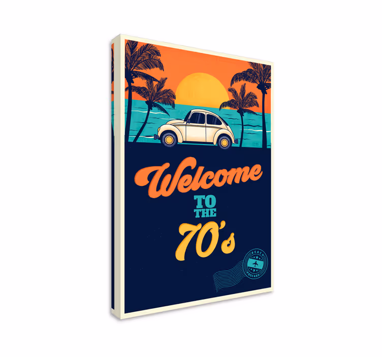 Vitajte vo vertikálnom retro plátne 70. Rokov - Tenstickers