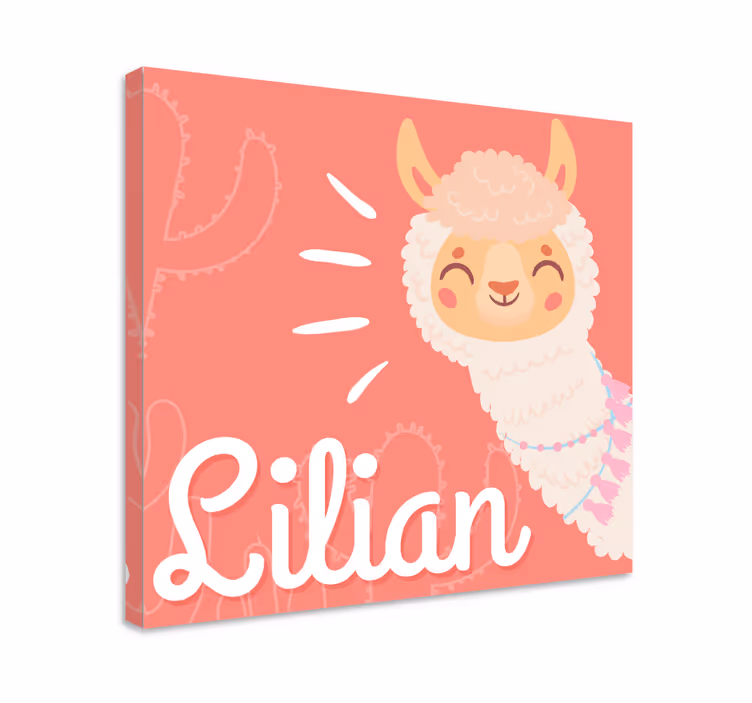 Obraz pre bábätko personalizovaná lama - Tenstickers