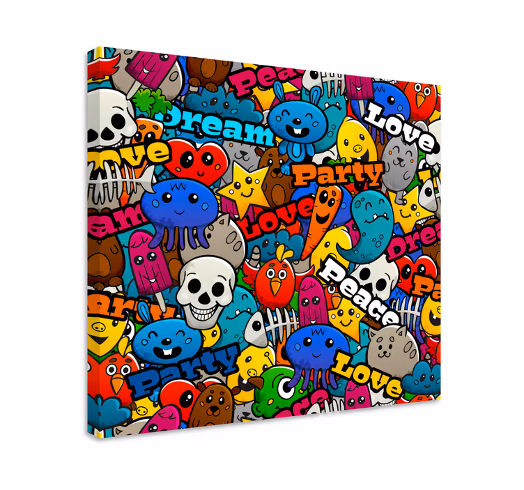 Mestské kreslené dospievajúce plátno - Tenstickers