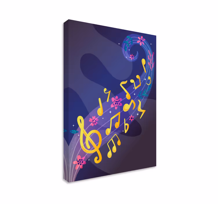 Notas musicales hudobné plátno - Tenstickers