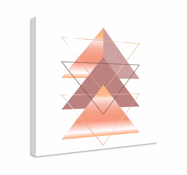 Obraz z geometrických tvarov geometrická fúzia trojuholníkov - Tenstickers