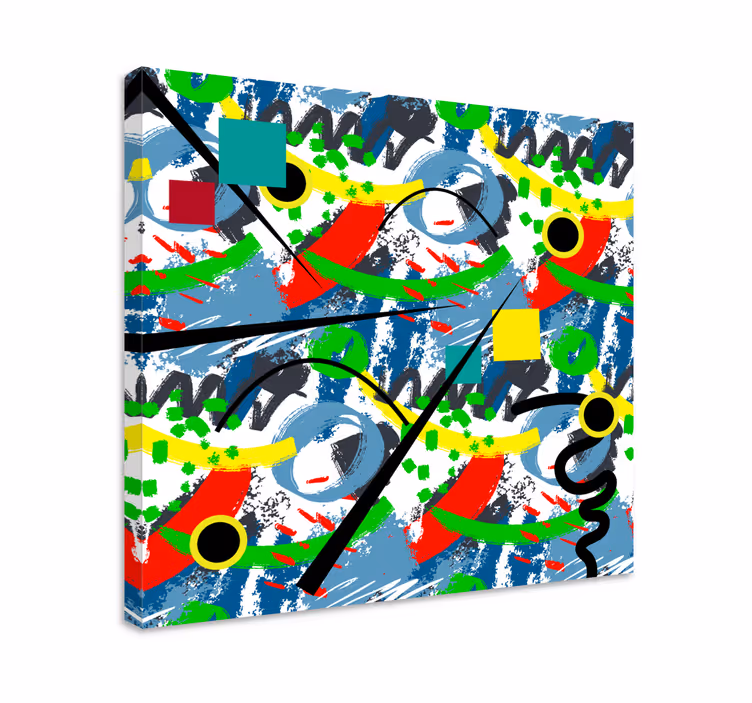 Abstraktné plátno na plátne v kandinskom štýle - Tenstickers