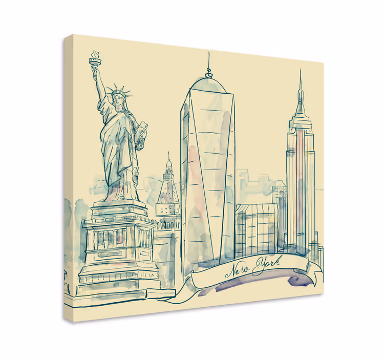 Obraz mesto panoráma new yorku - Tenstickers