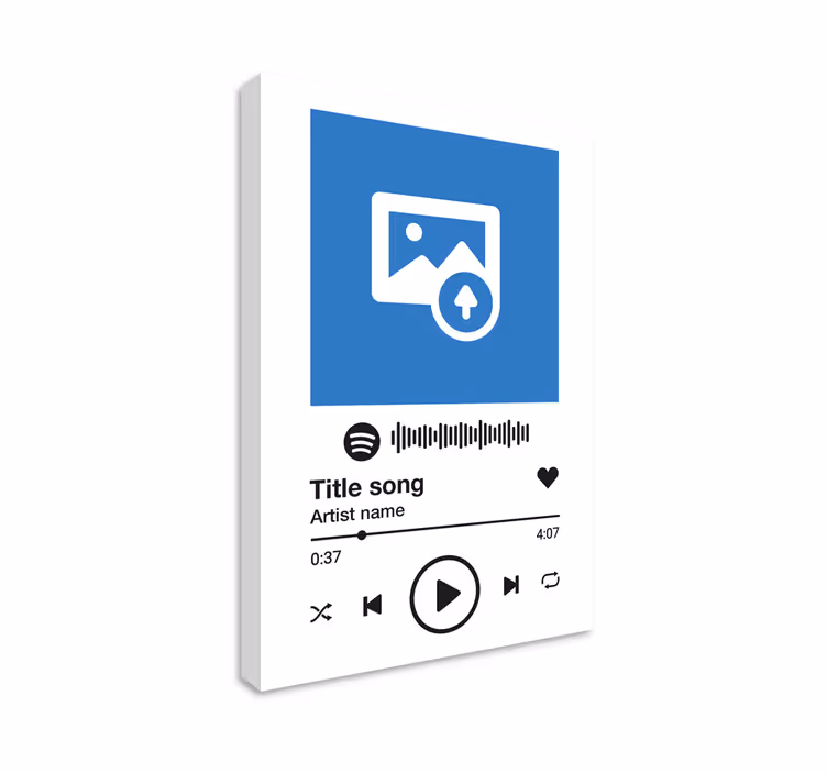 Spotify hudba biele pozadie plátno umenie - Tenstickers