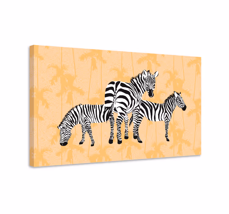 Obraz zvierat zebra trio exponát - Tenstickers